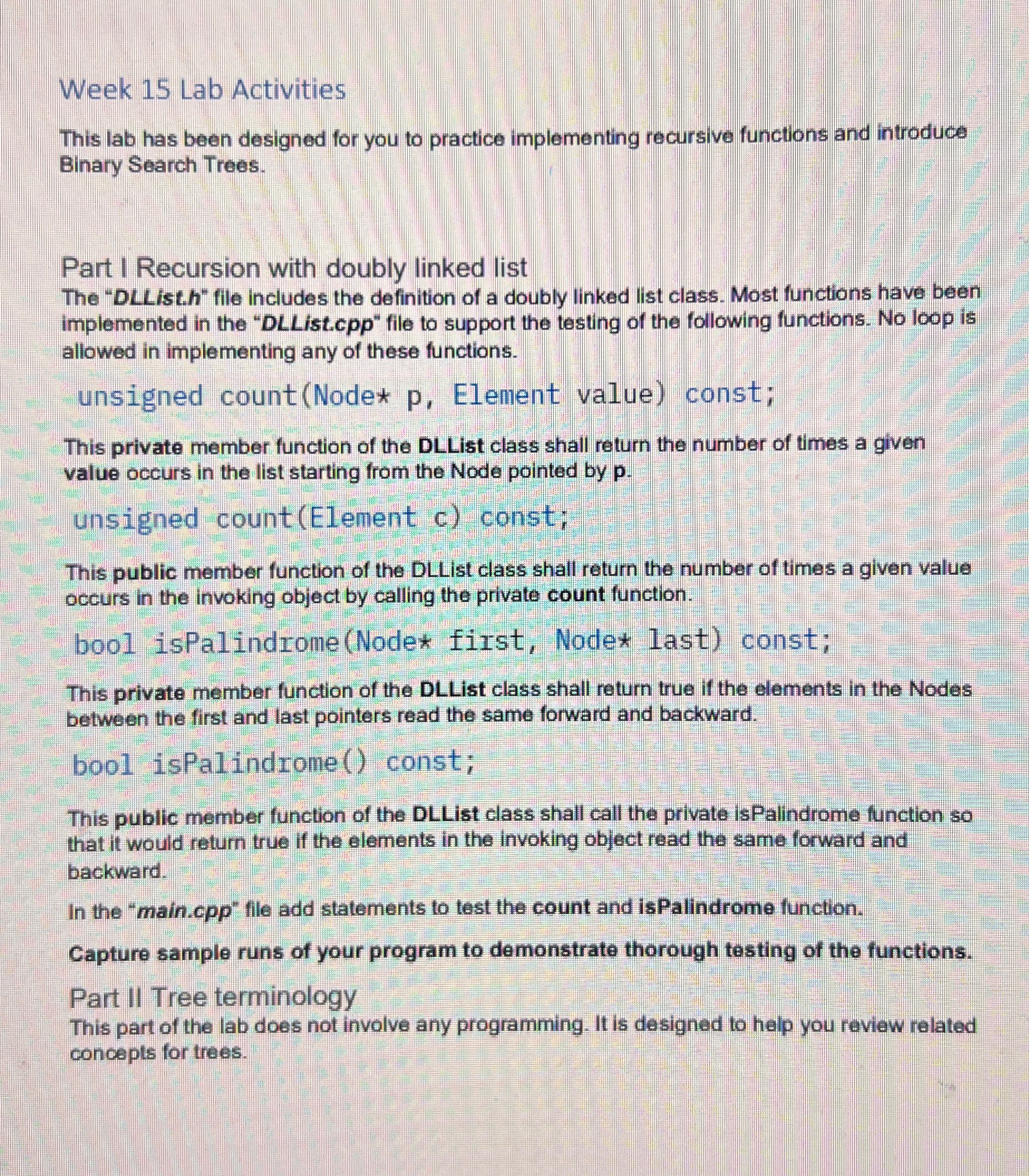 Week 1 5 Lab Activities This lab has been