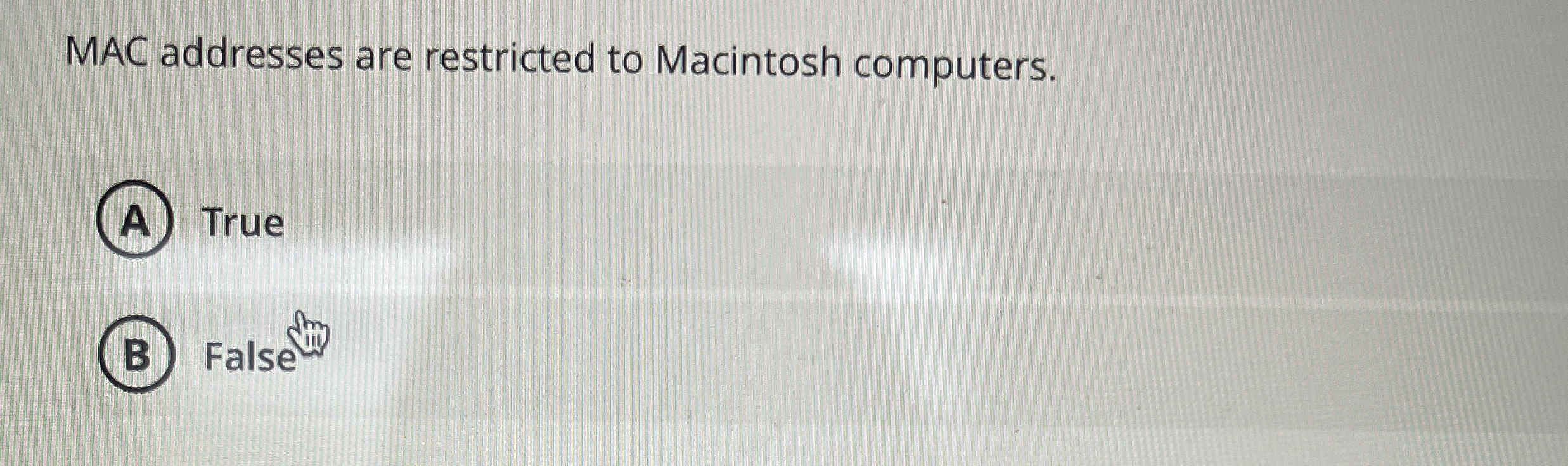 MAC addresses are restricted to Macintosh