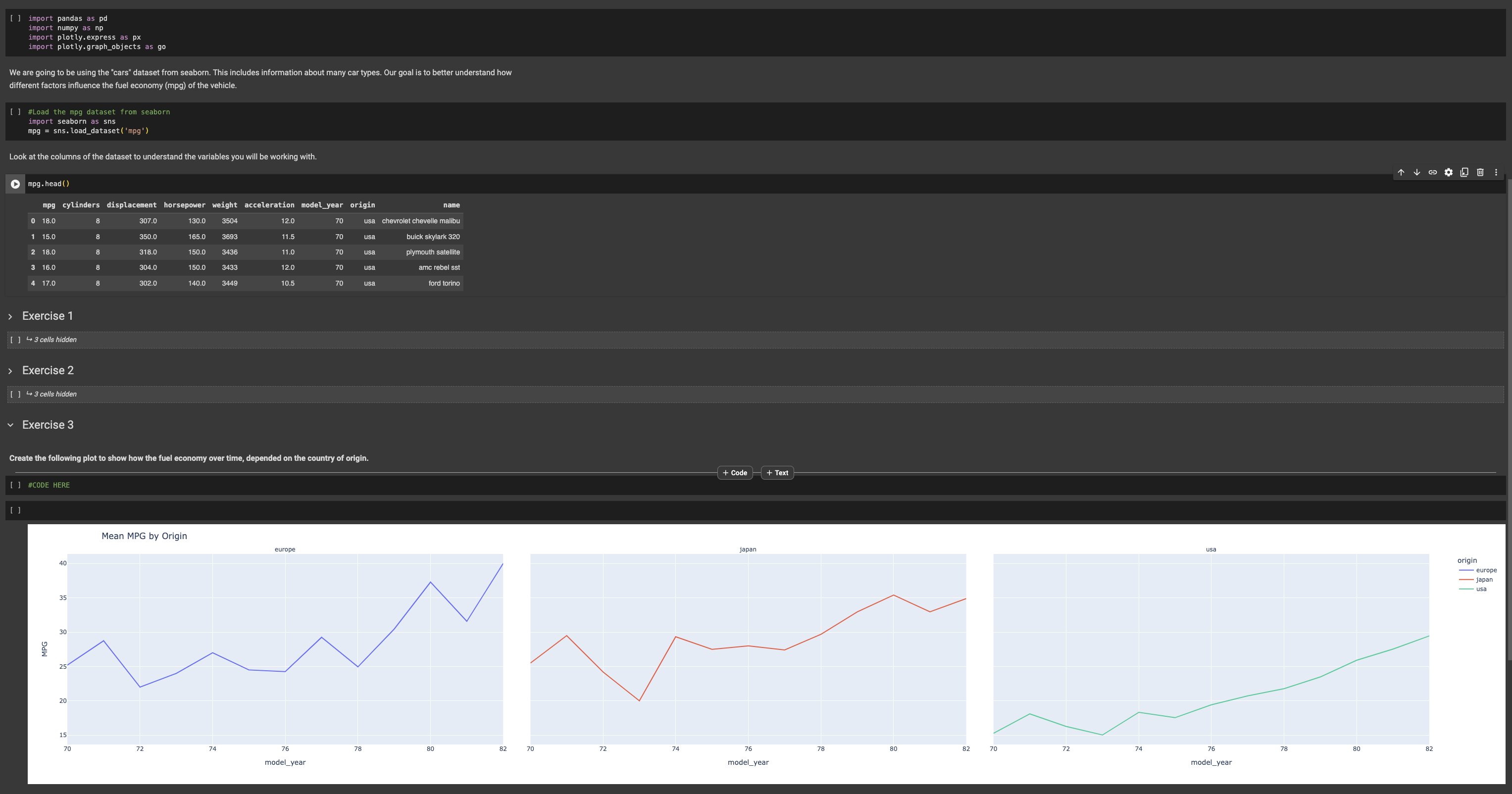 Need help on Exercise 3 . Please help, provide