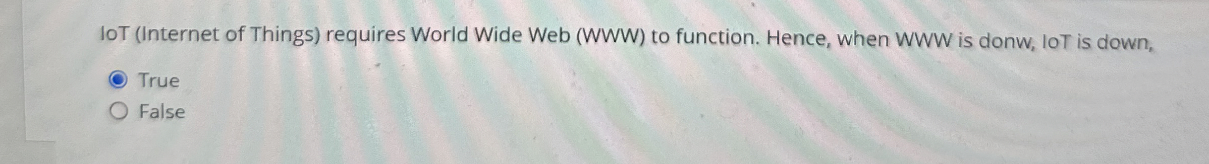 IoT ( Internet of Things ) requires World Wide