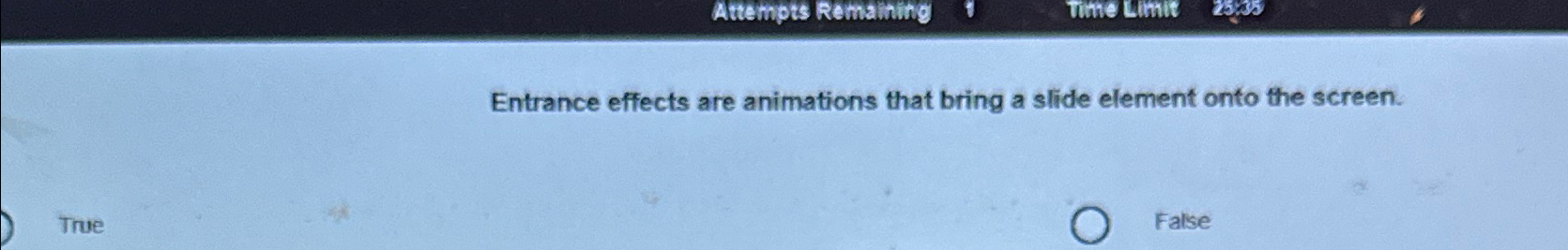 Entrance effects are animations that bring a