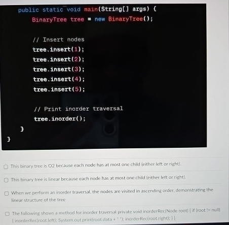 This binary tree is O 2 because each node has at