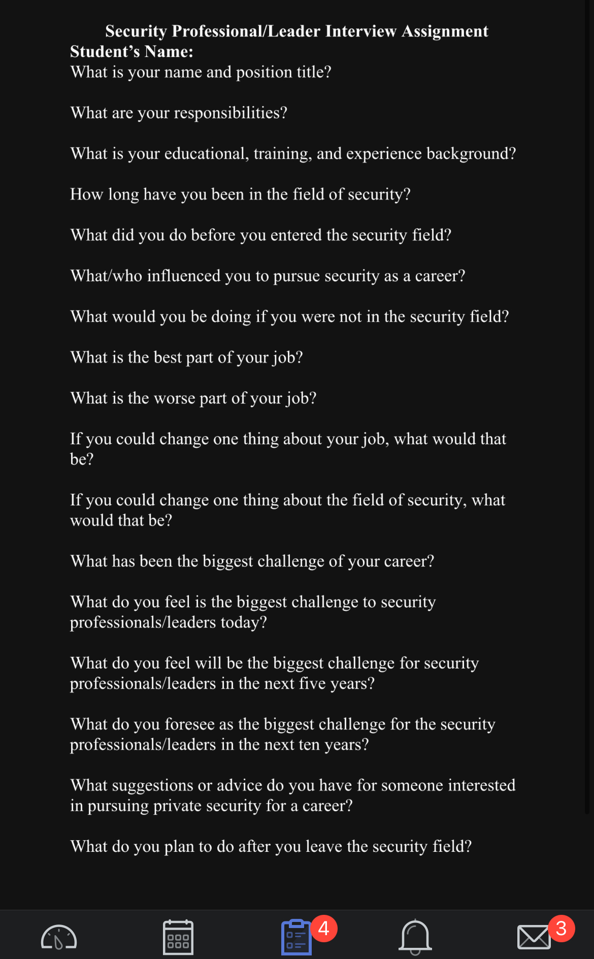 Security Professional / Leader Interview