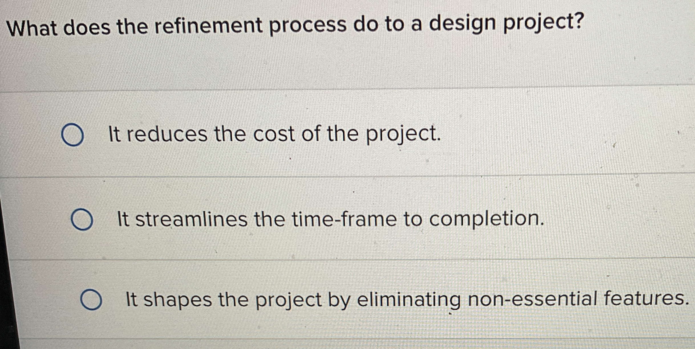 What does the refinement process do to a design