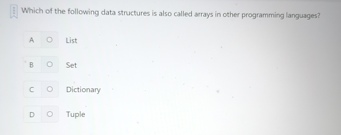 Which of the following data structures is also