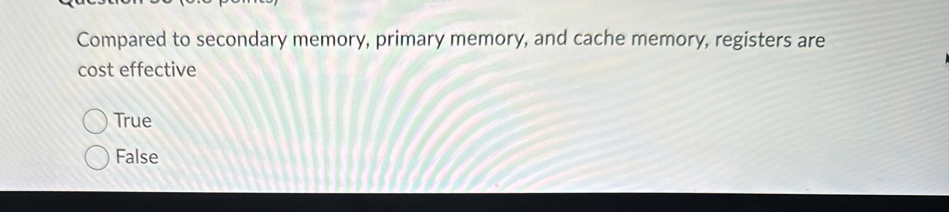 Compared to secondary memory, primary memory, and