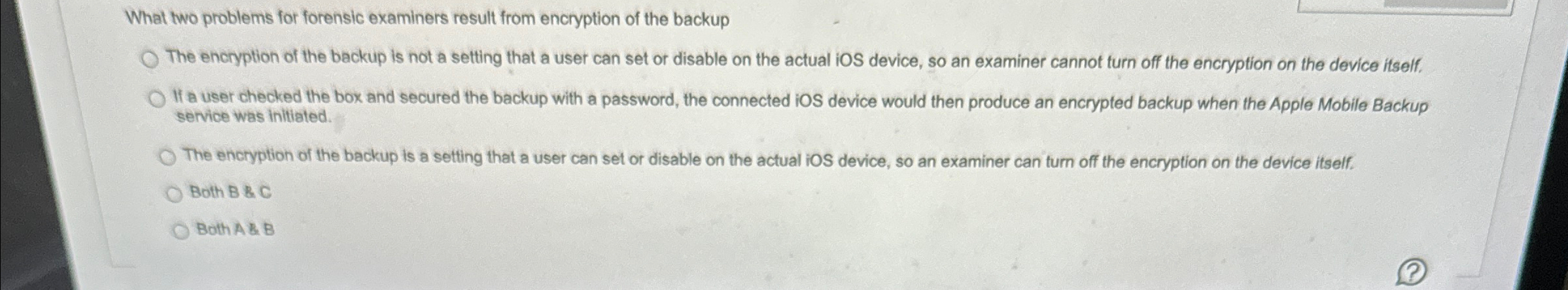 What two problems for forensic examiners result