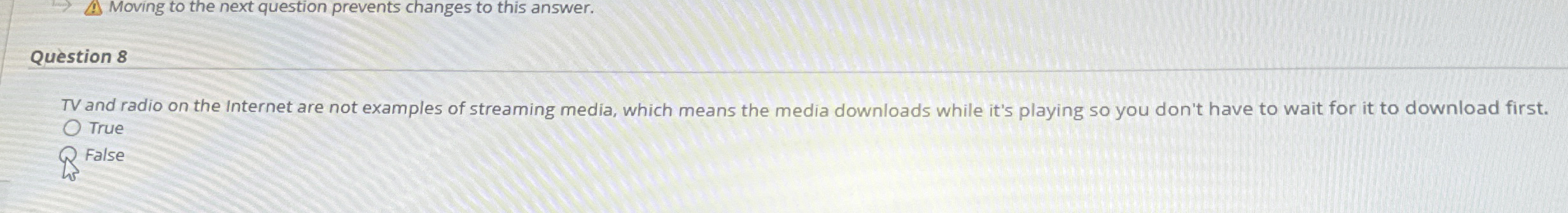 TV and radio on the Internet are not examples of
