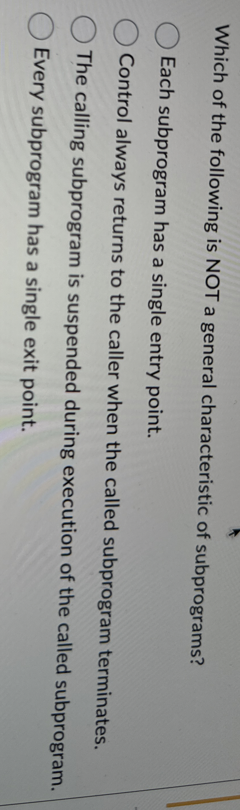 Which of the following is NOT a general