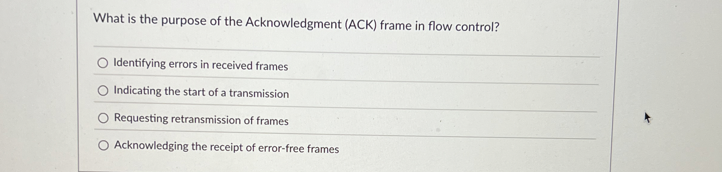 What is the purpose of the Acknowledgment ( ACK )