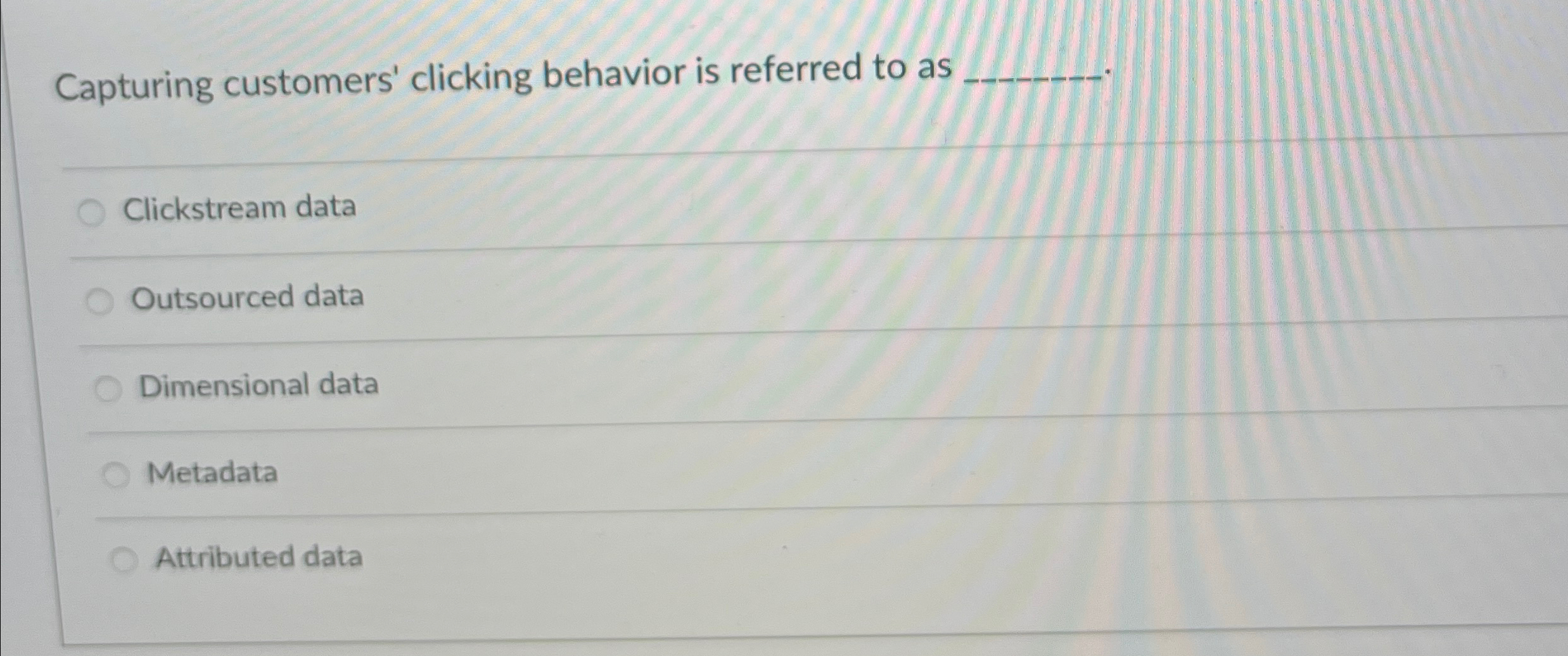 Capturing customers' clicking behavior is