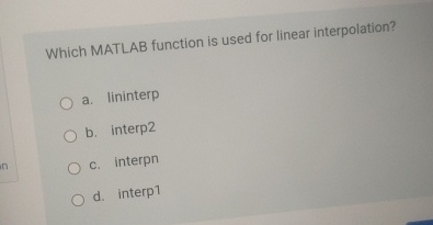 Which MATLAB function is used for linear