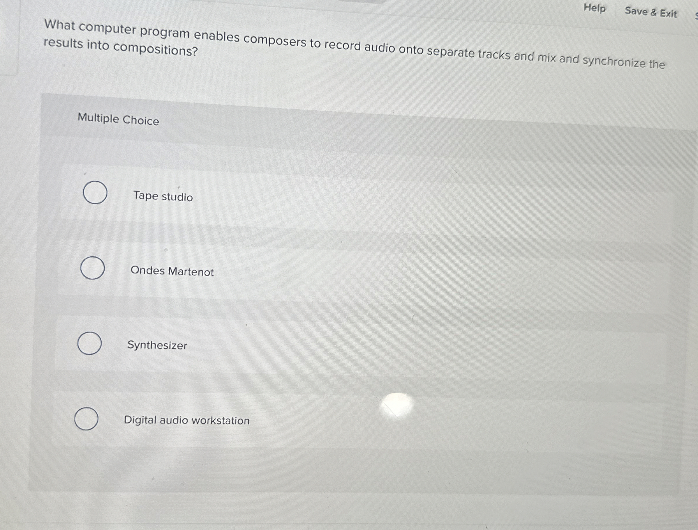 Help Save & Exit What computer program enables