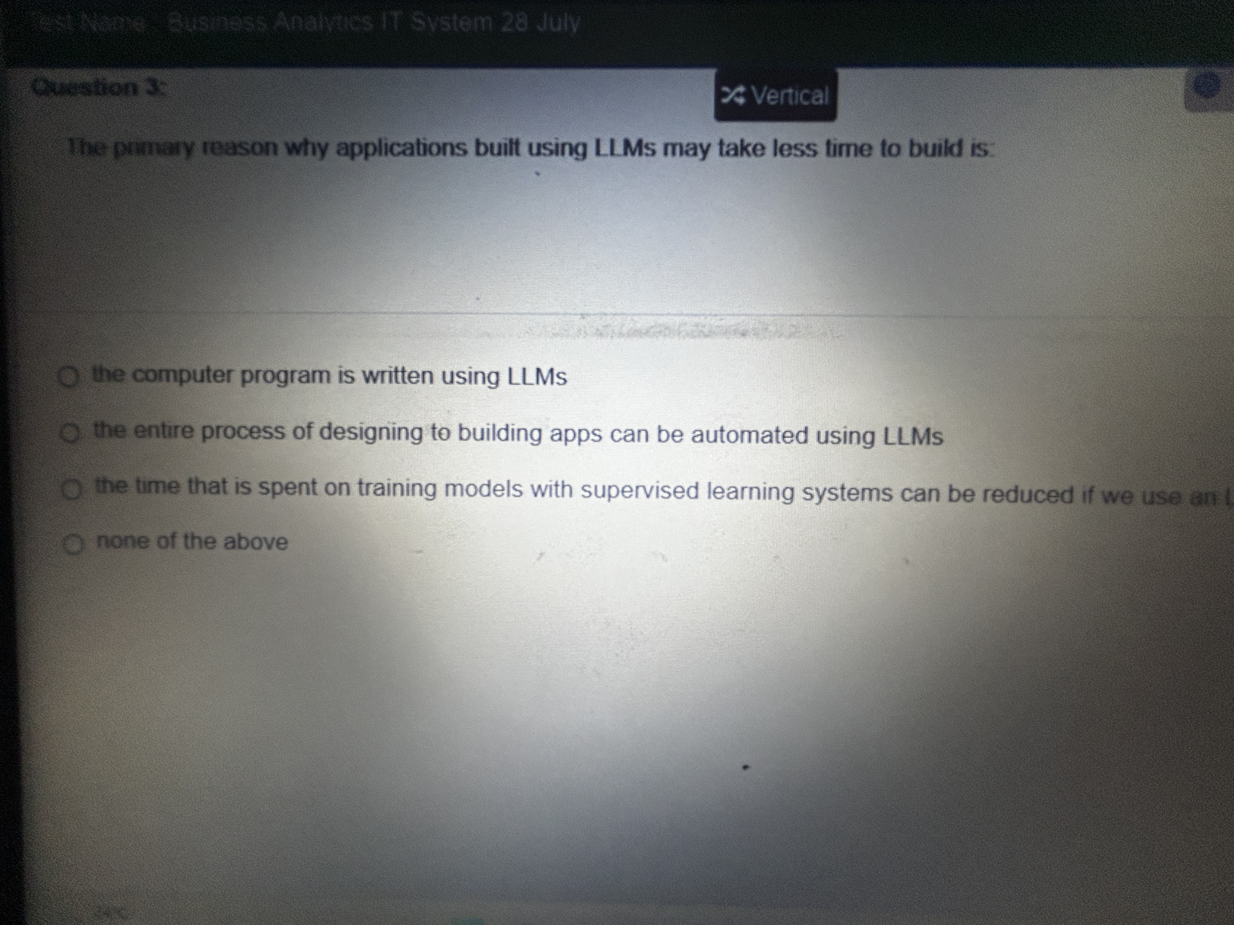 The primary reason why applications built using