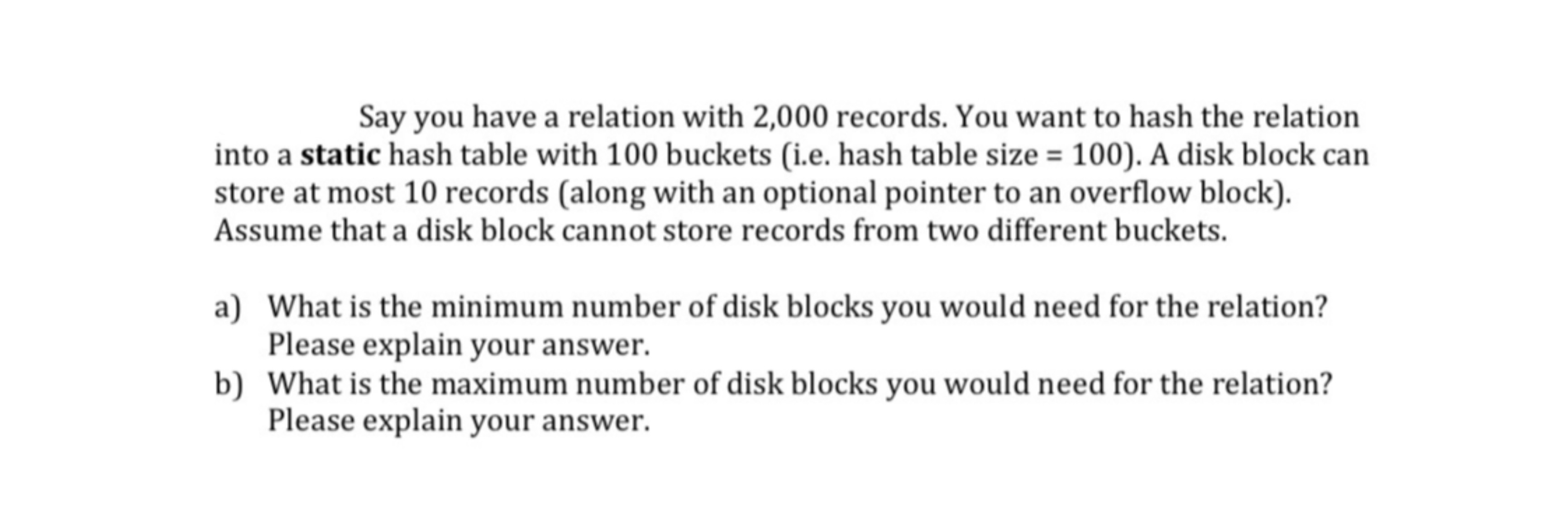 Say you have a relation with 2 , 0 0 0 records.