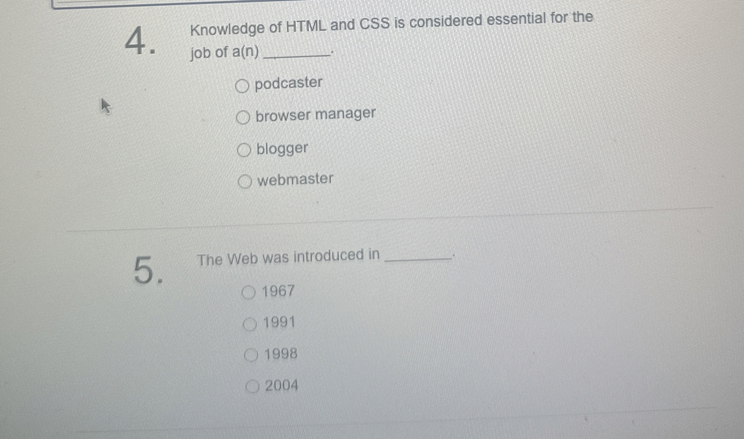 Knowledge of HTML and CSS is considered essential