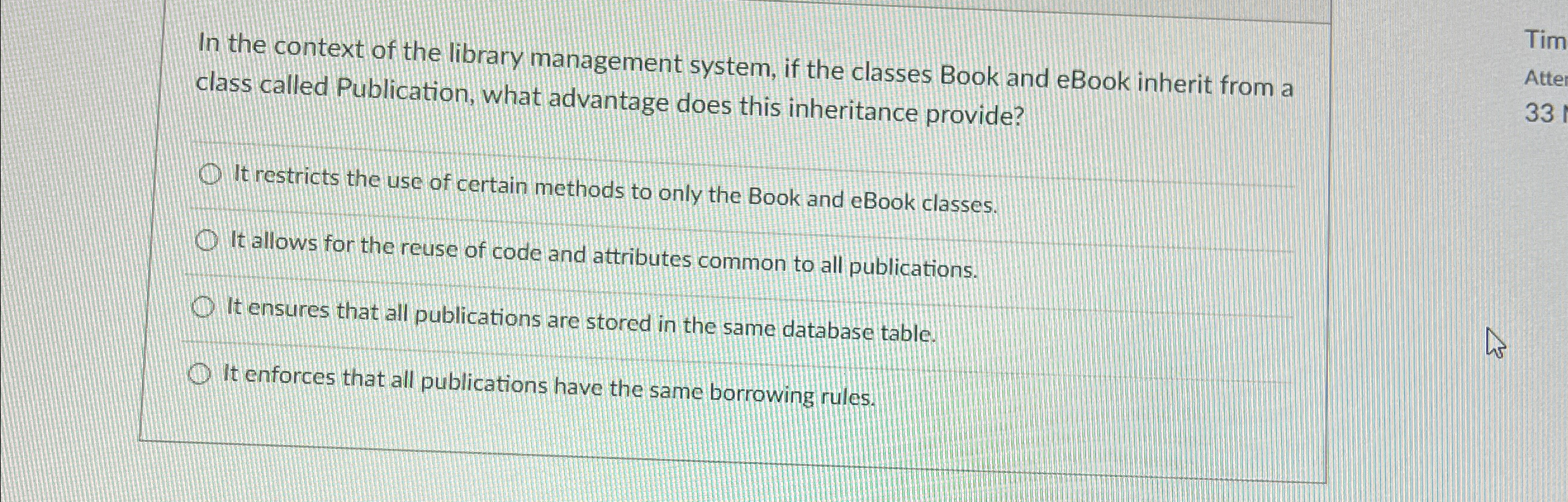In the context of the library management system,