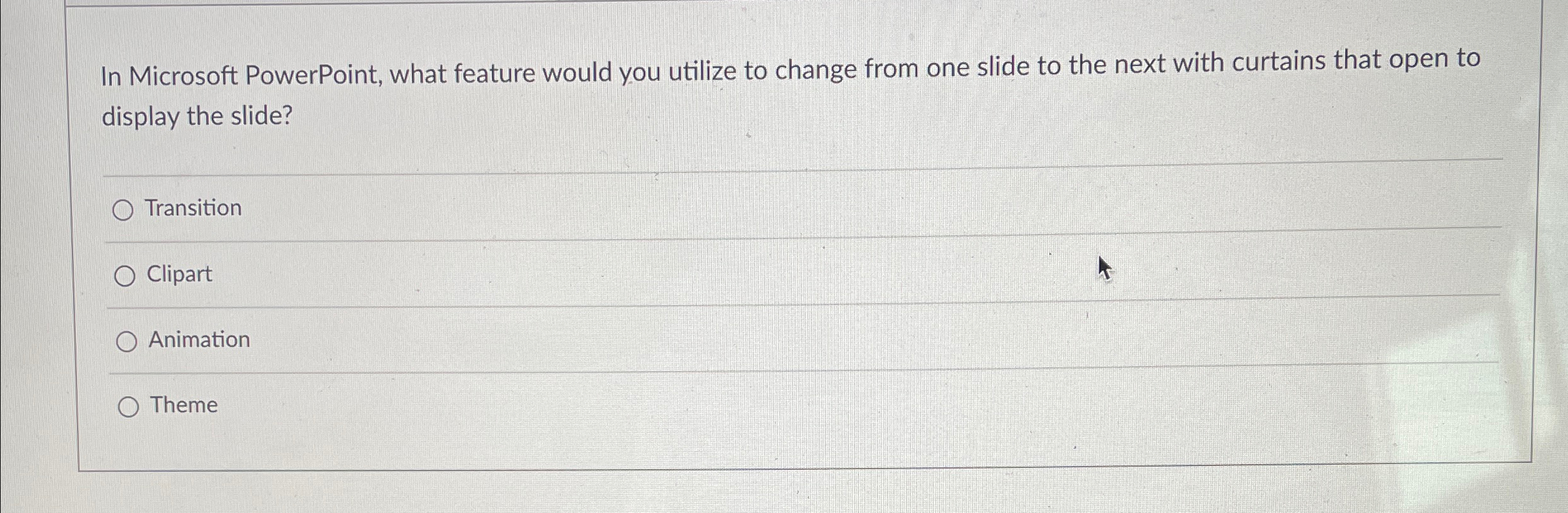In Microsoft PowerPoint, what feature would you