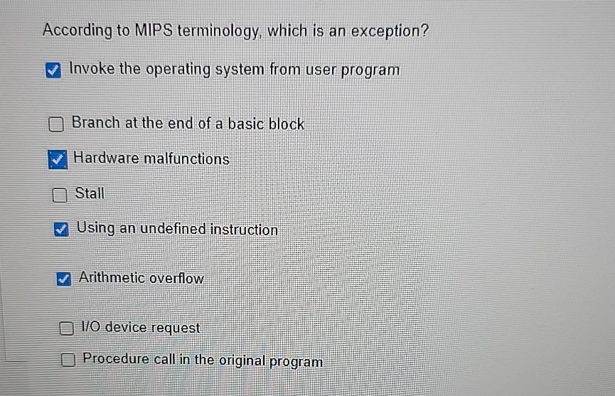 According to MIPS terminology, which is an