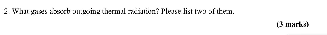 What gases absorb outgoing thermal radiation?