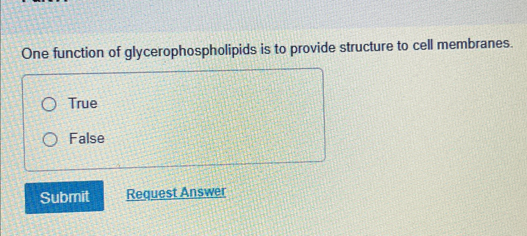 One function of glycerophospholipids is to