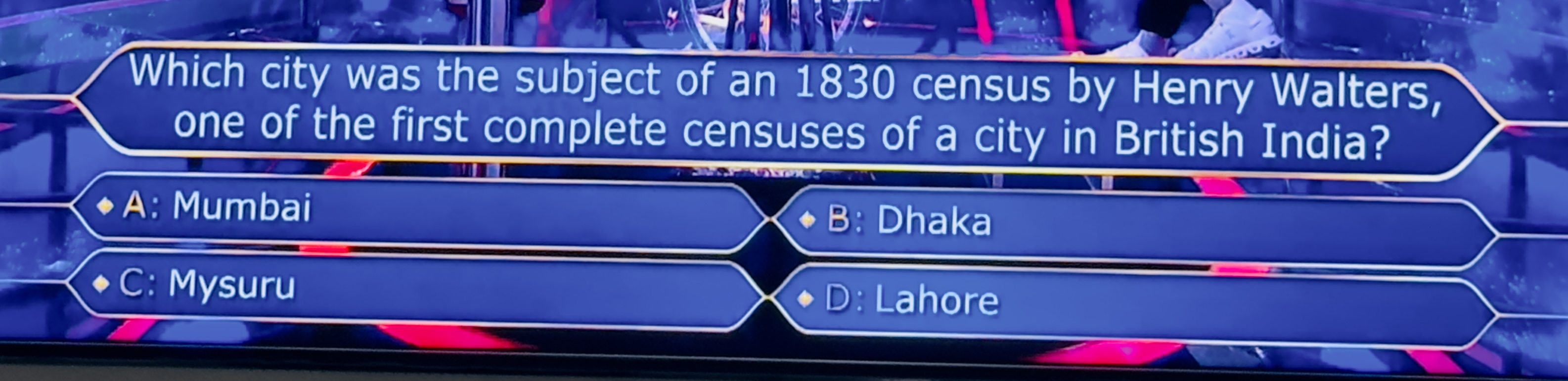 Which city was the subject of an 1 8 3 0 census