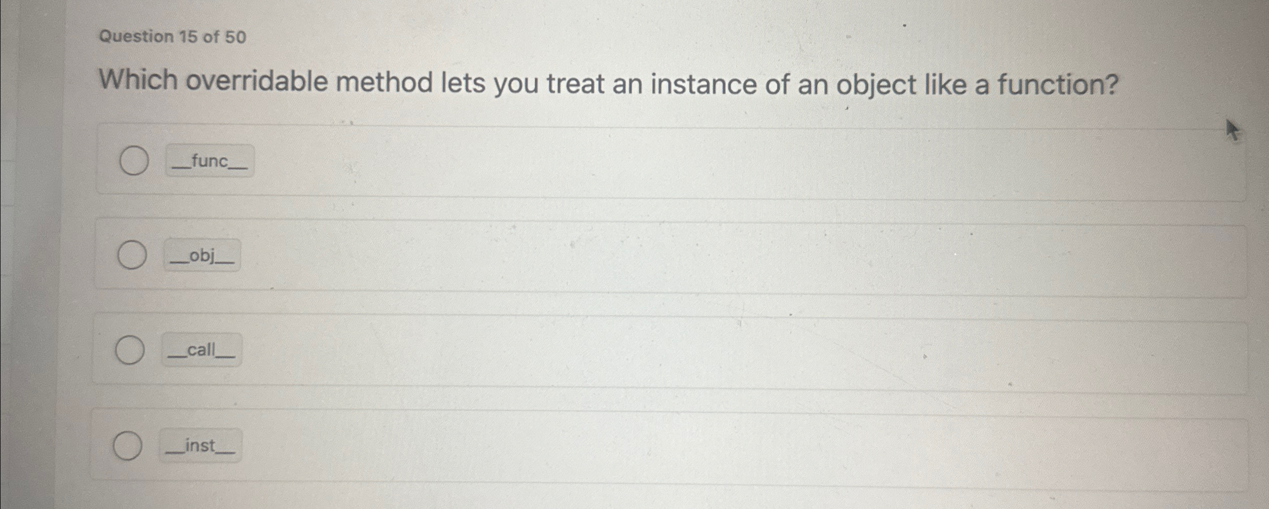 Question 1 5 of 5 0 Which overridable method lets