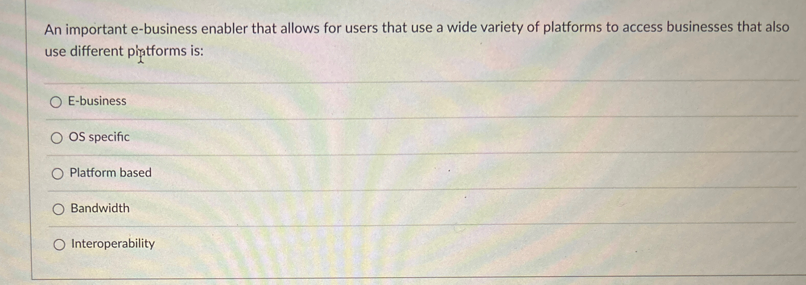 An important e - business enabler that allows for