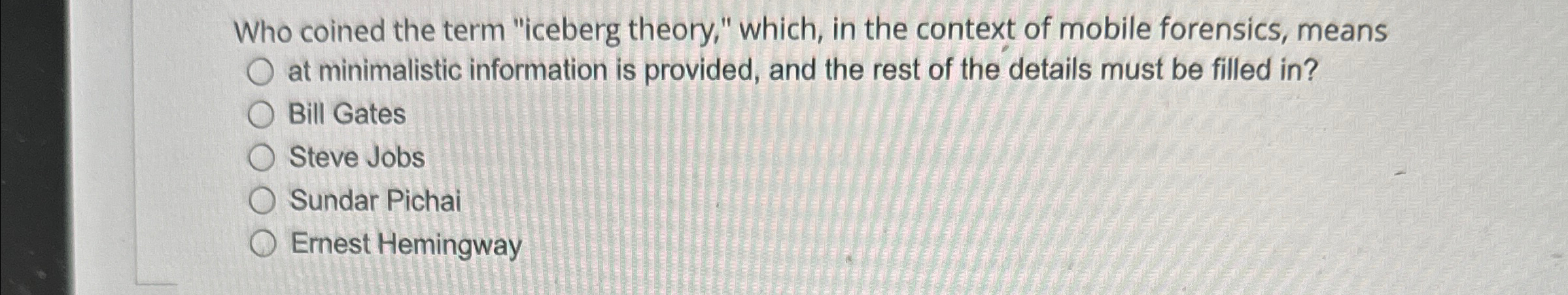 Who coined the term "iceberg theory," which, in