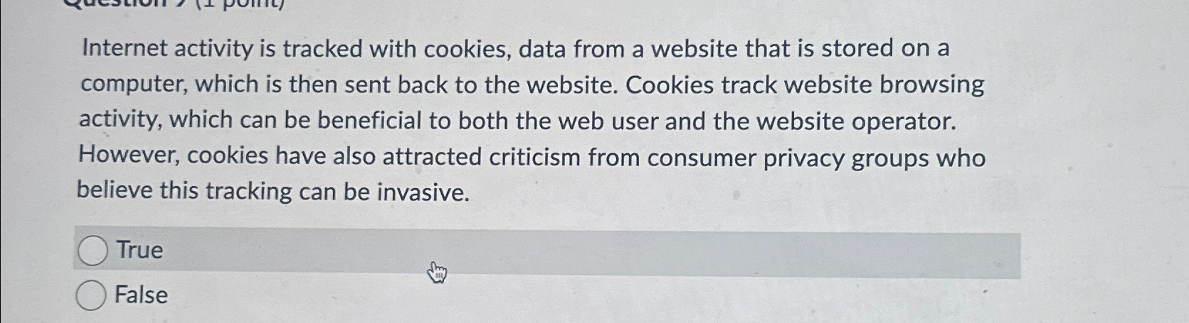 Internet activity is tracked with cookies, data