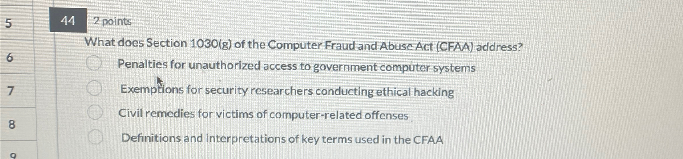 4 4 2 points What does Section 1 0 3 0 ( g ) of