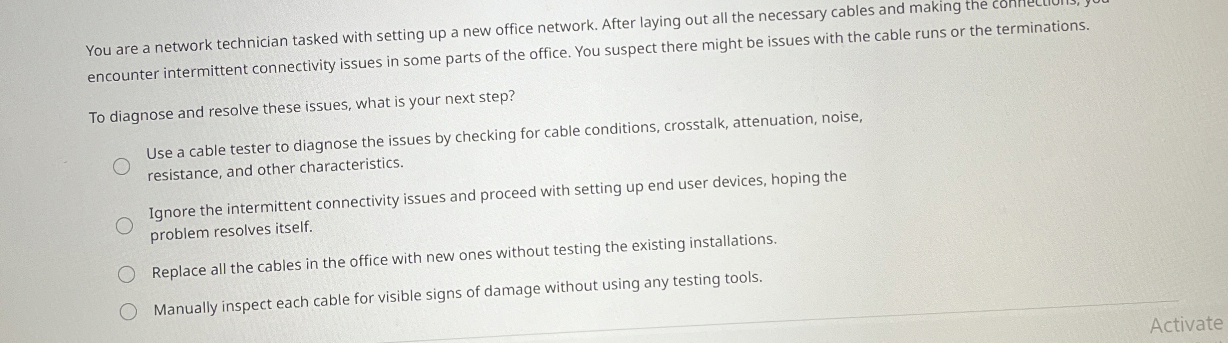 You are a network technician tasked with setting