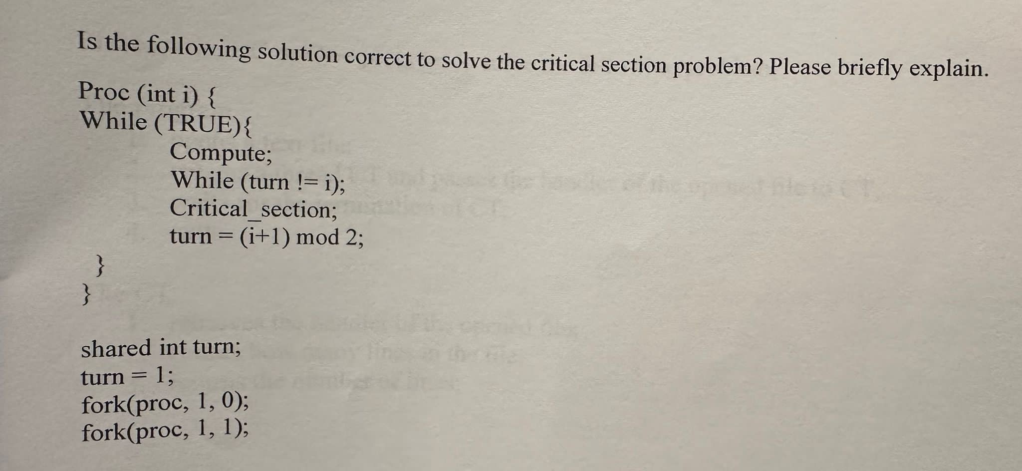 Is the following solution correct to solve the