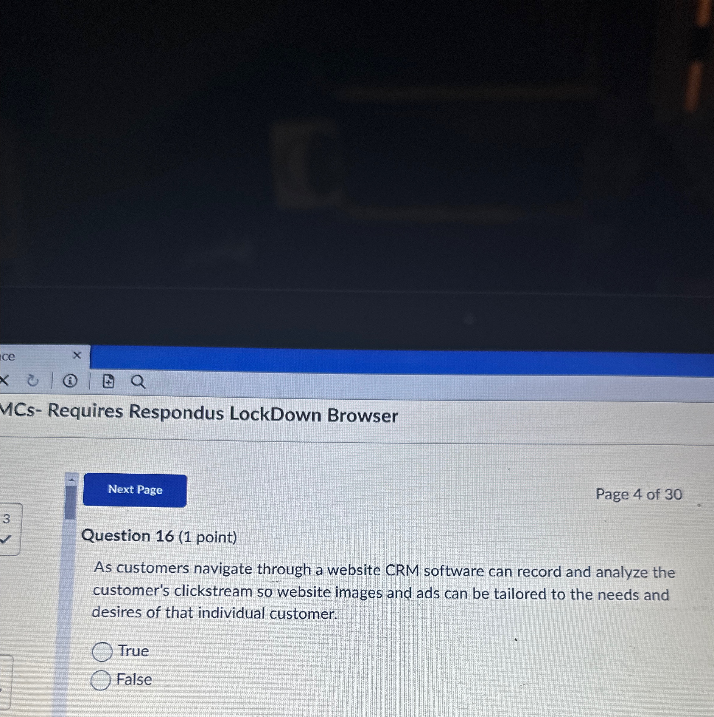 MCs - Requires Respondus LockDown Browser Page 4