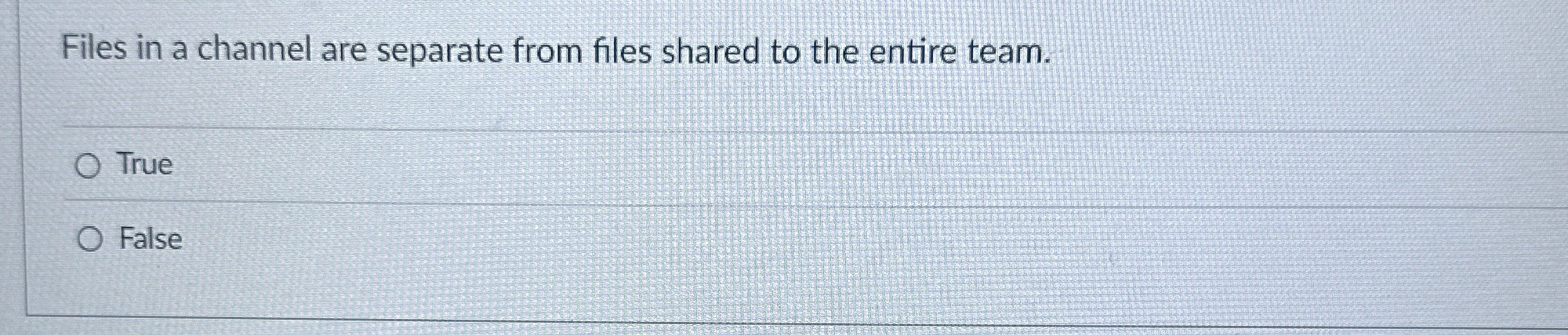 In microsoft teams Files in a channel are