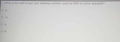 5 What is the well - known port address number