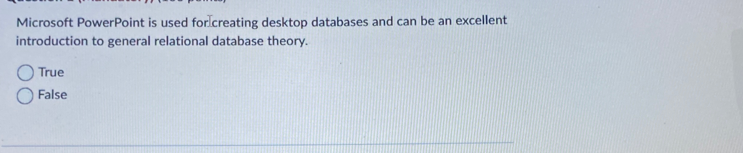 Microsoft PowerPoint is used forlcreating desktop