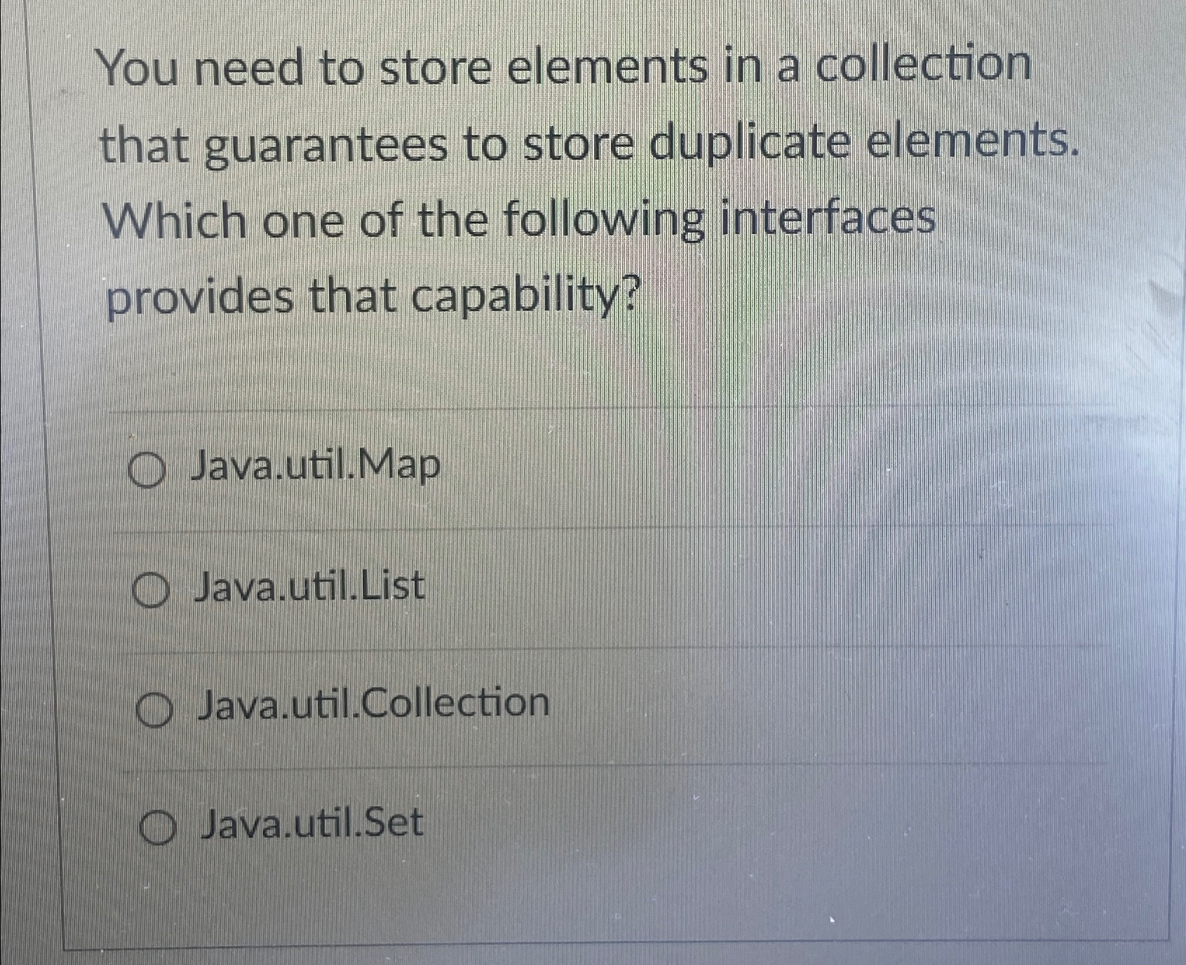 You need to store elements in a collection that