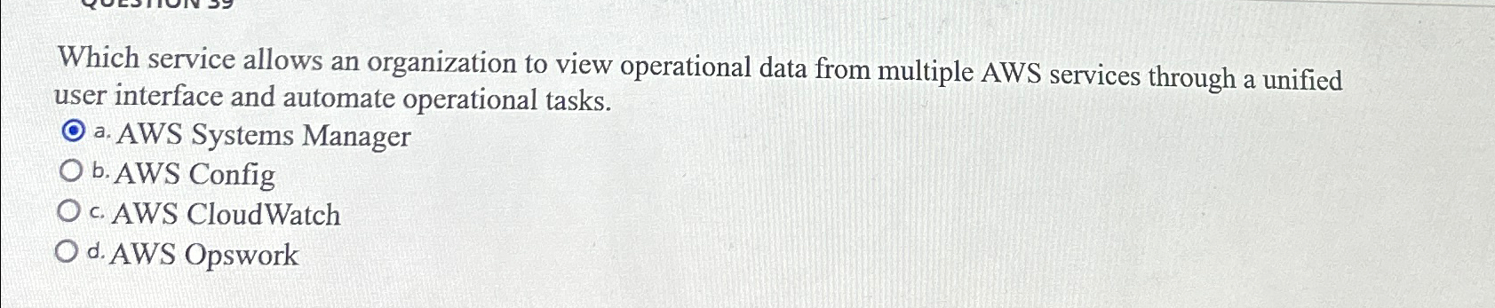Which service allows an organization to view
