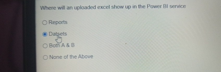 Where will an uploaded excel show up in the Power