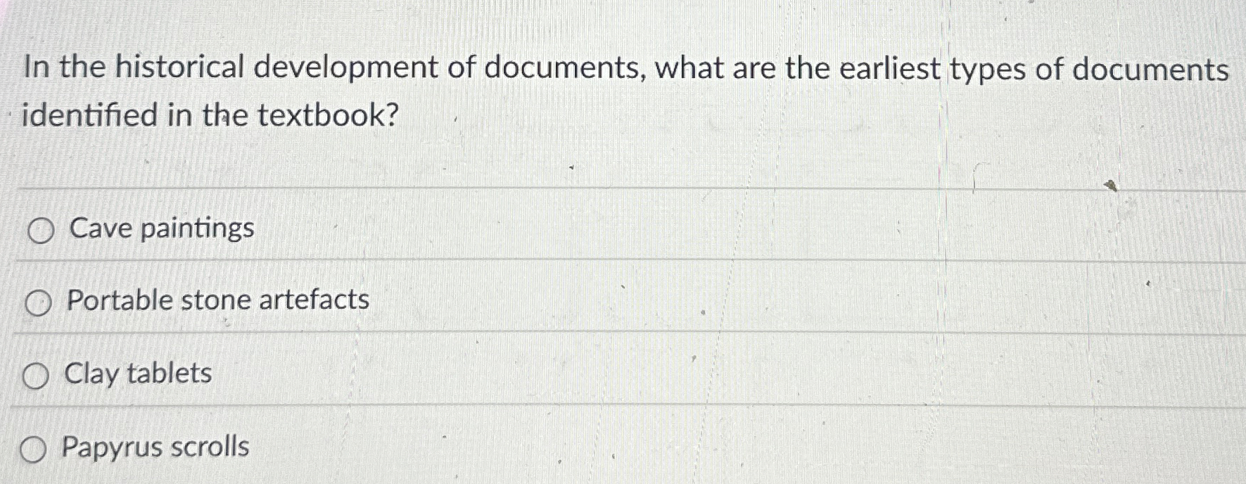 In the historical development of documents, what