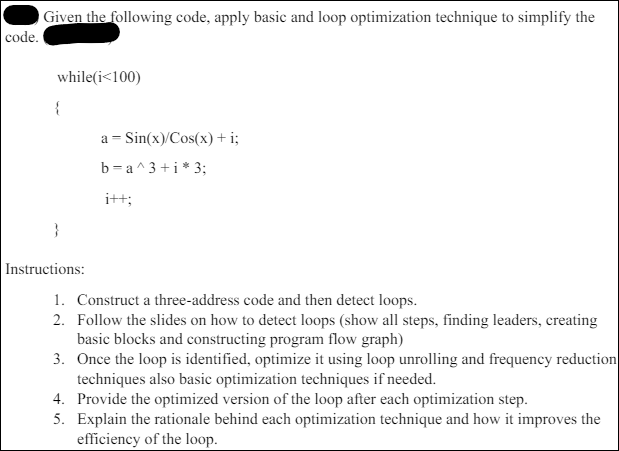 Given the following code, apply basic and loop