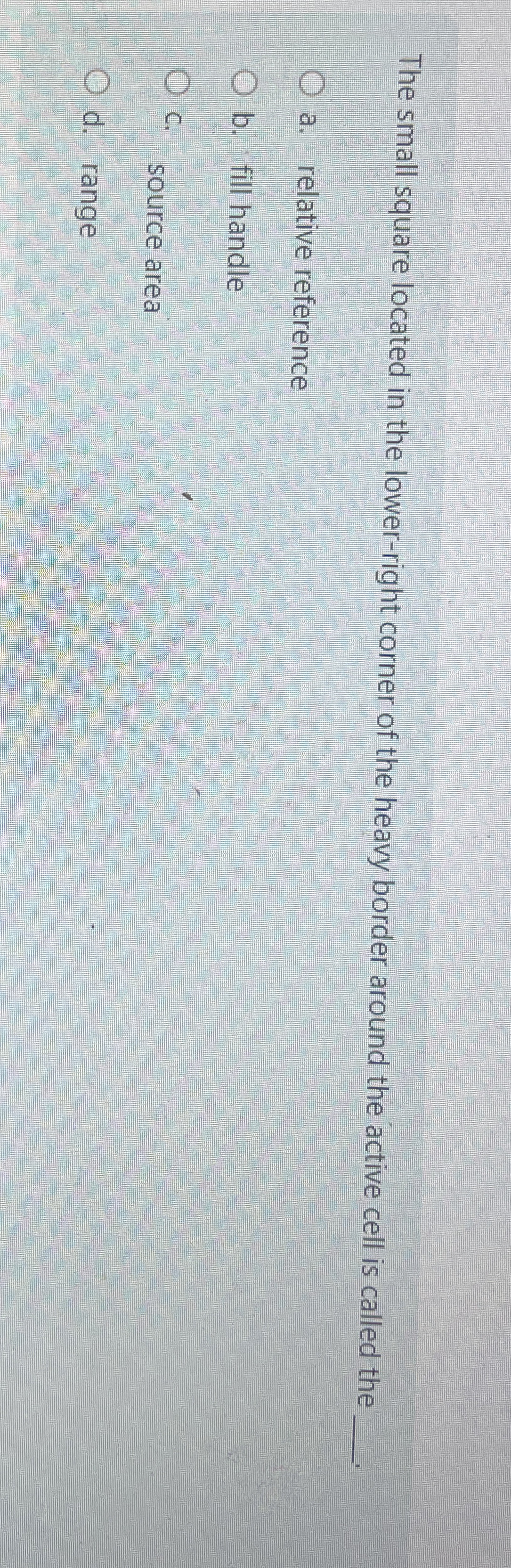The small square located in the lower - right