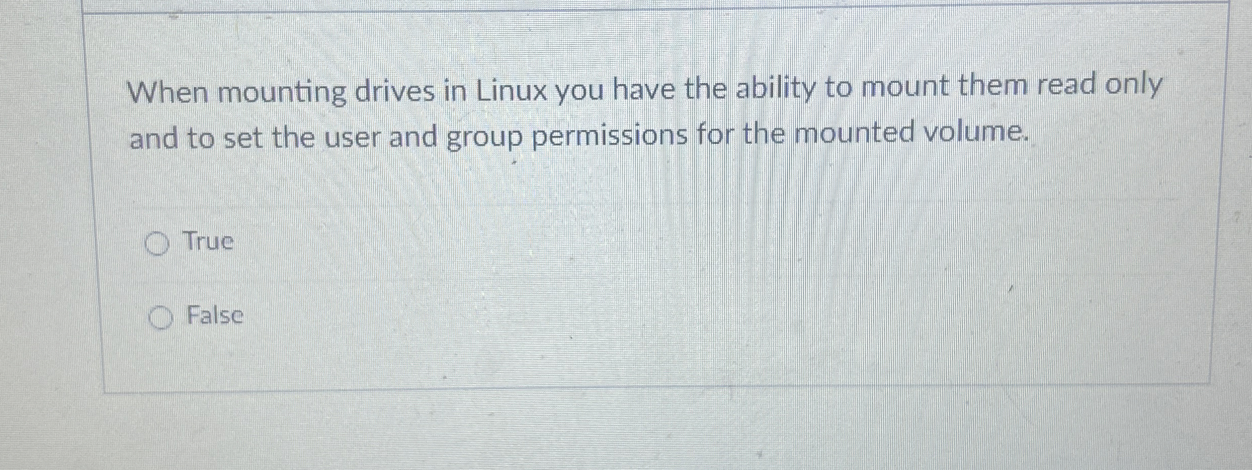 When mounting drives in Linux you have the