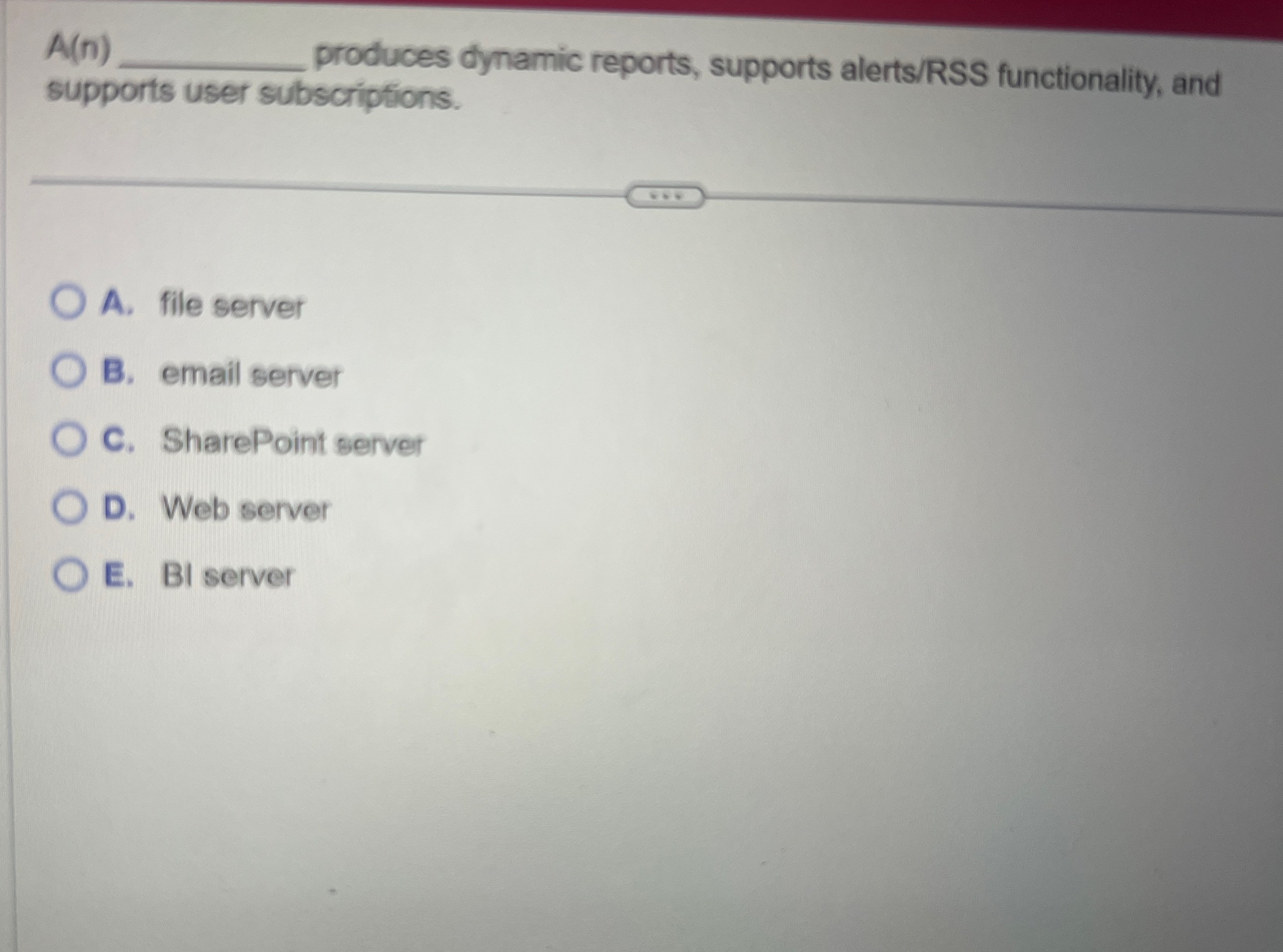 A ( n ) produces dynamic reports, supports alerts