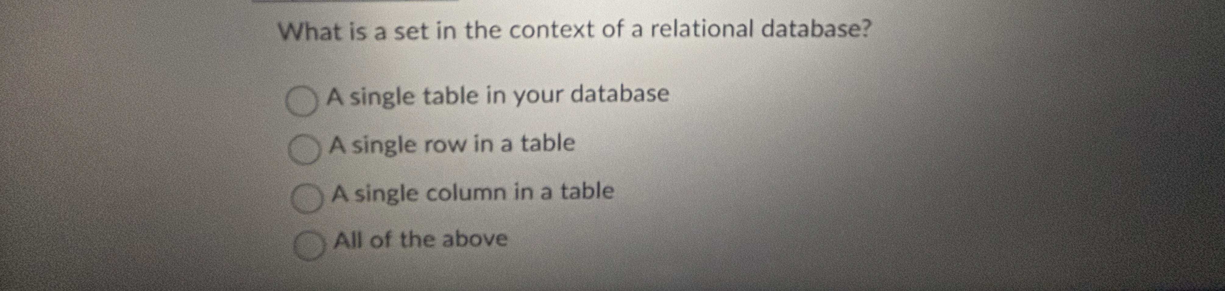 What is a set in the context of a relational