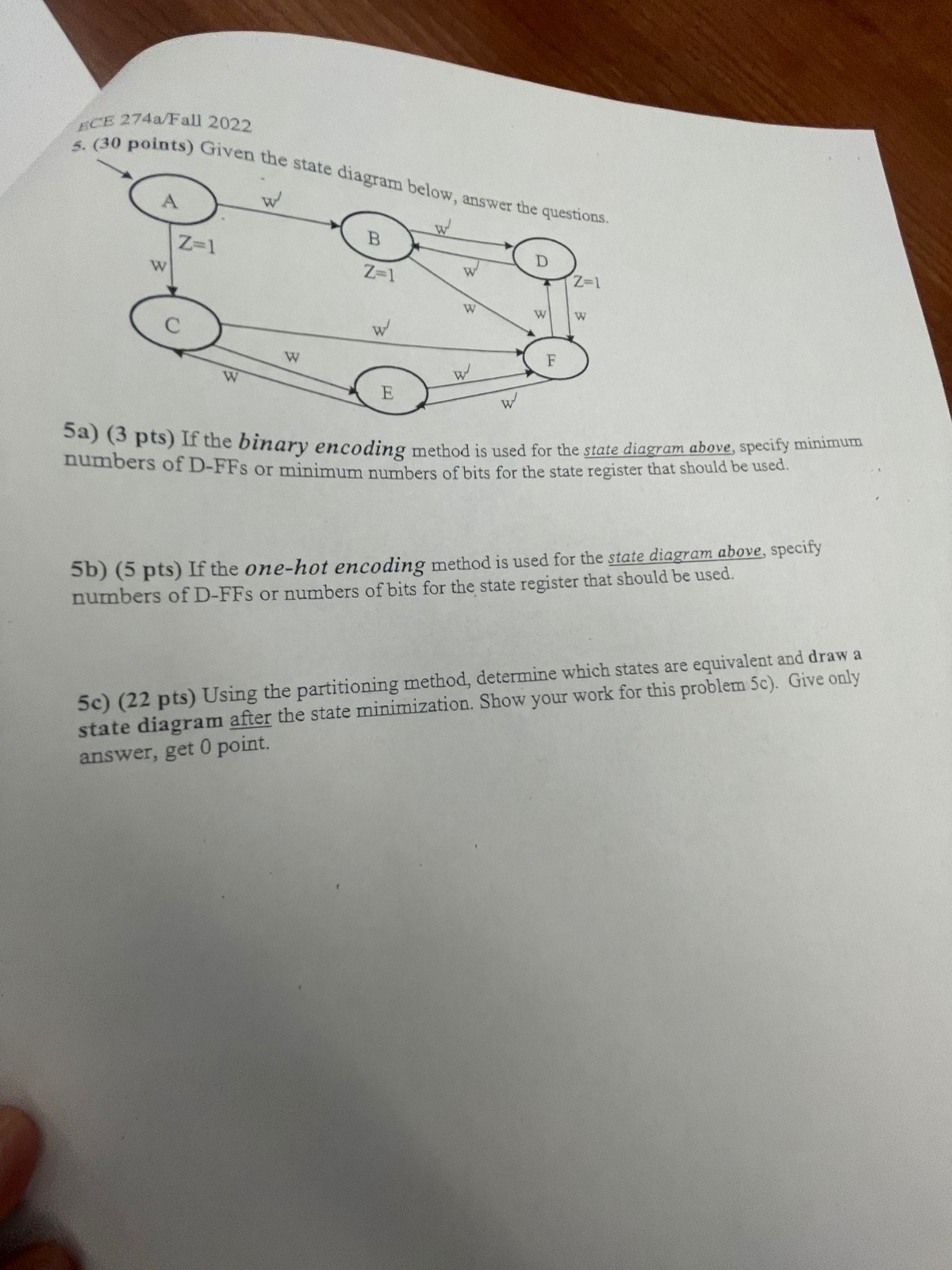 BCE 2 7 4 a / Fall 2 0 2 2 ( 3 0 points ) Given
