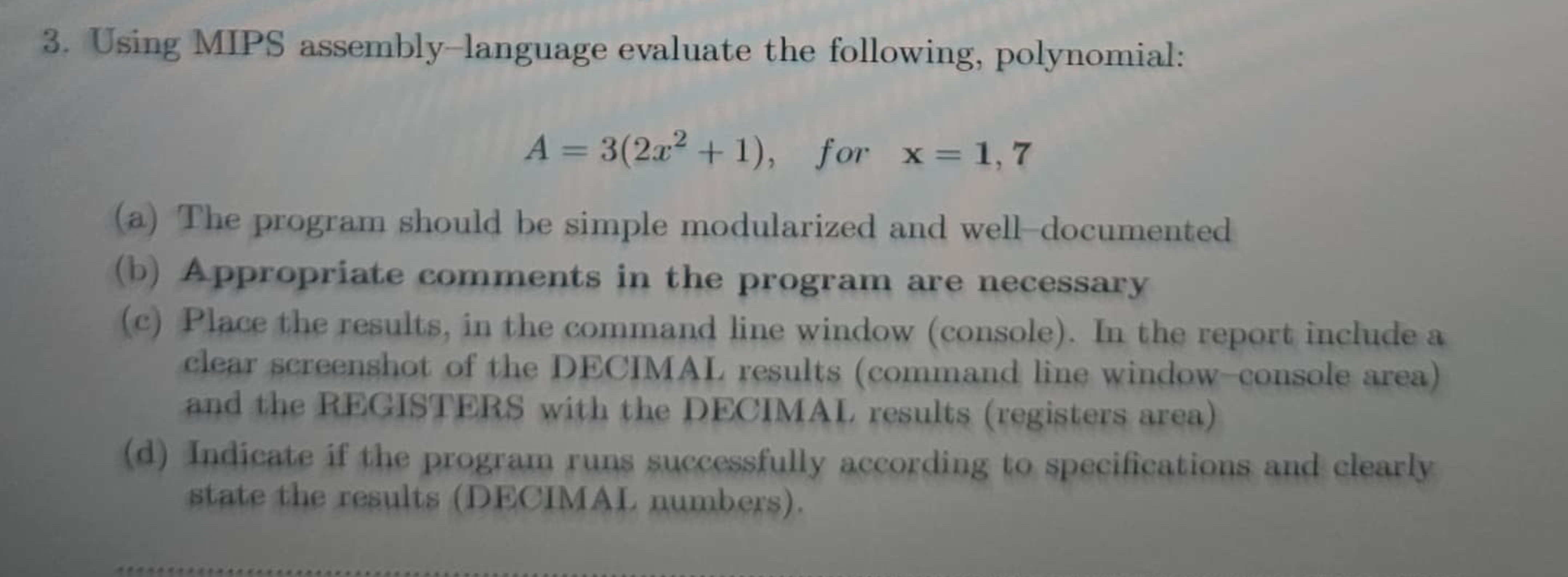 Using MIPS assembly - language evaluate the