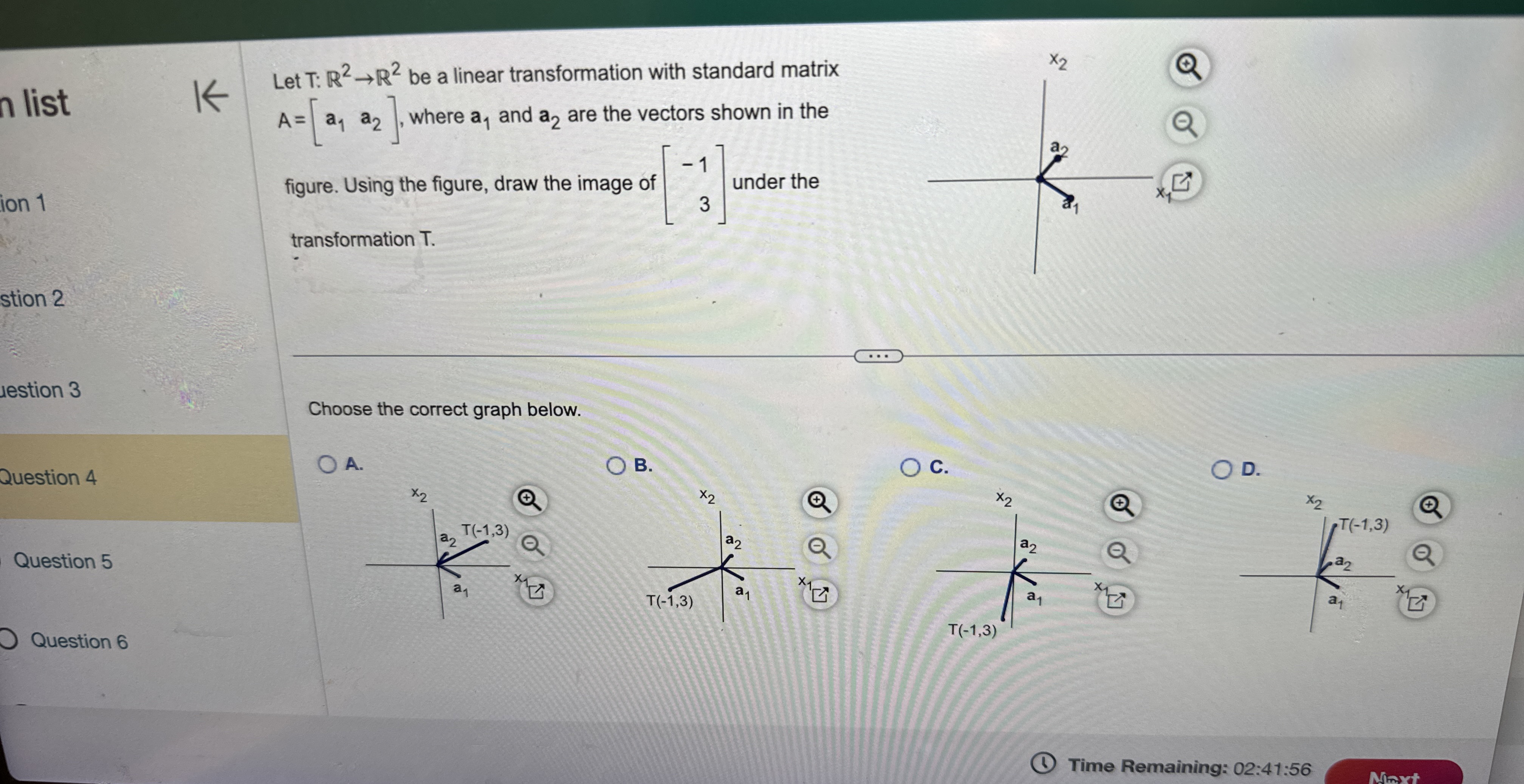 list Let T : R 2 R 2 be a linear transformation