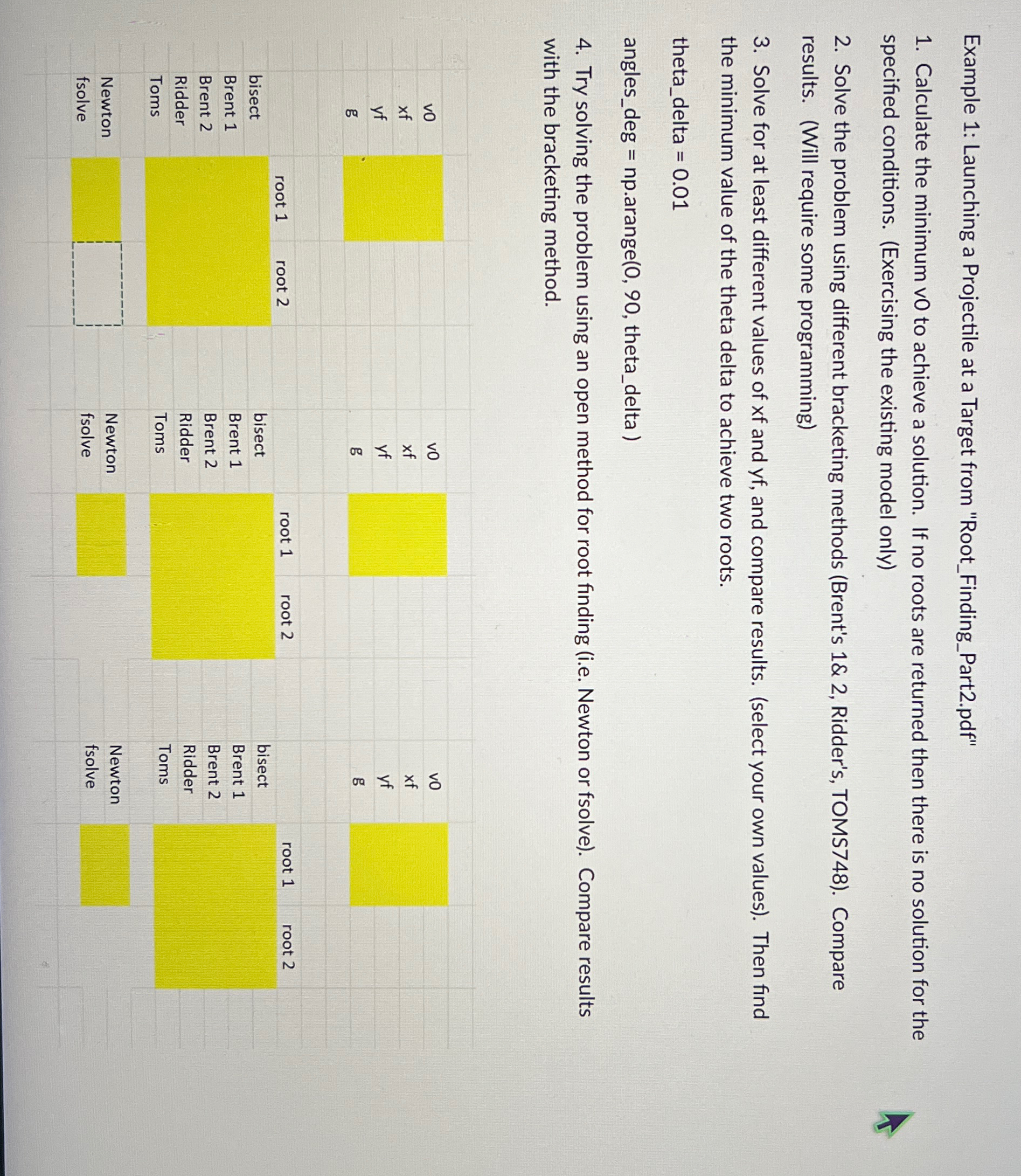 Example 1 : Launching a Projectile at a Target